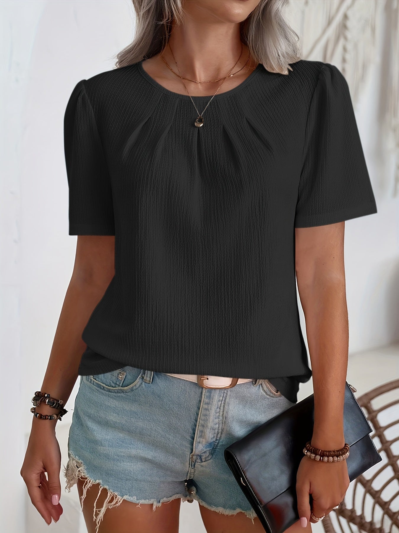 Blusa Blanca Pleat Essence