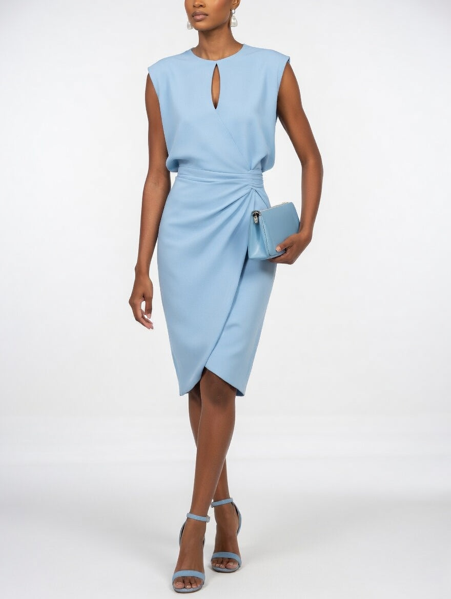 Vestido Celeste Contour