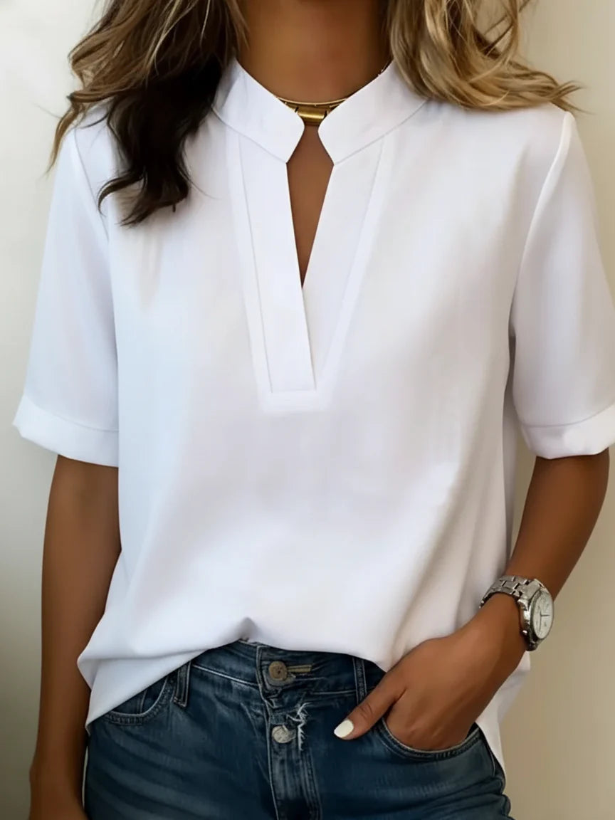 Blusa con cuello refinado
