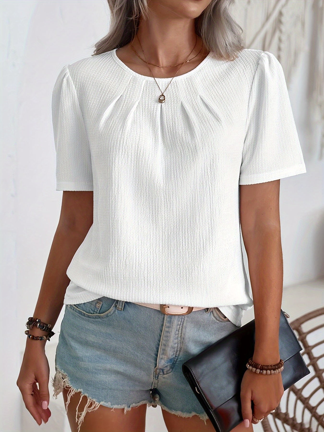Blusa Blanca Pleat Essence