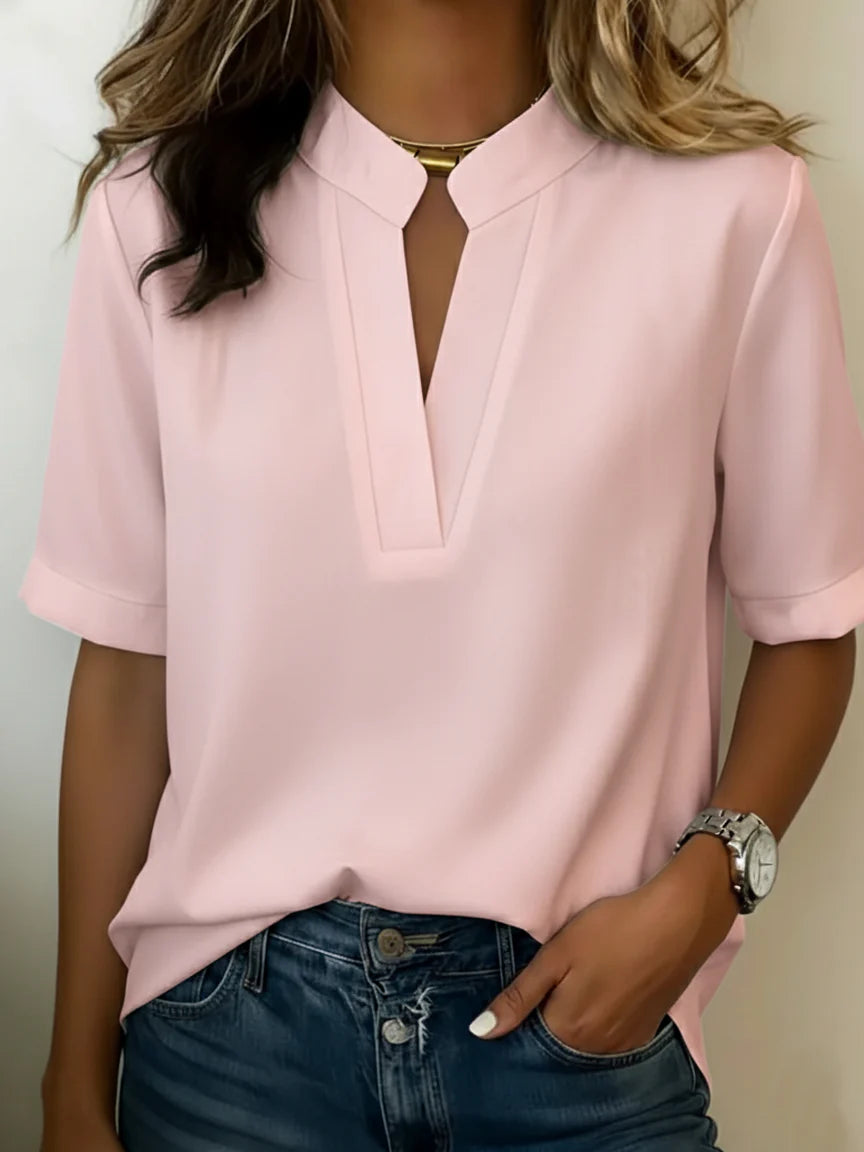 Blusa con cuello refinado